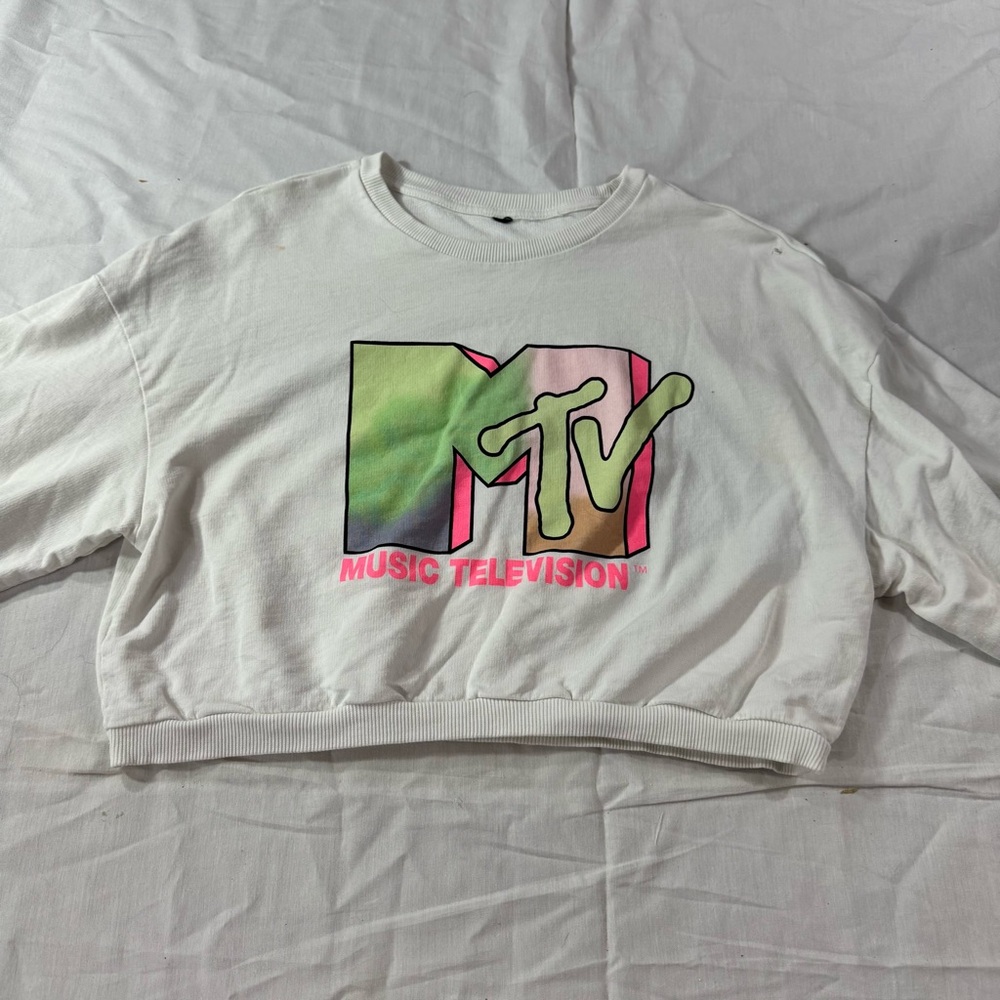 G65. Women’s MTV Logo Cropped Sweatshirt (M) - Picture 5 of 6